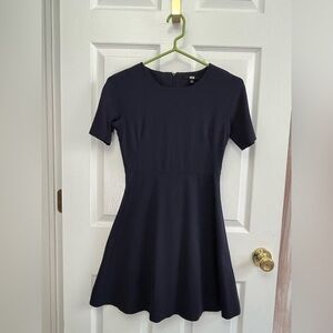 Uniqlo Navy Short Sleeve Mini Dress